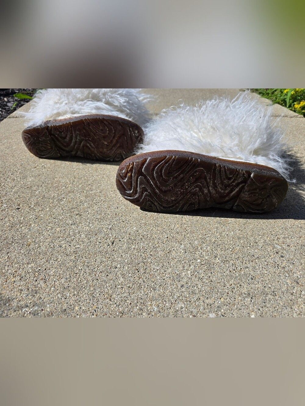 BearPaw Boetis ll Real White Lamb Fur Wool Lined Boots Womens Size 7 - Picture 2 of 15